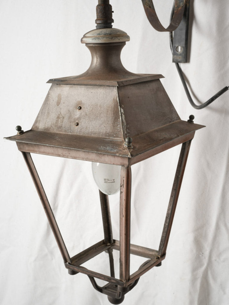 Oxidized copper wall sconce lantern  