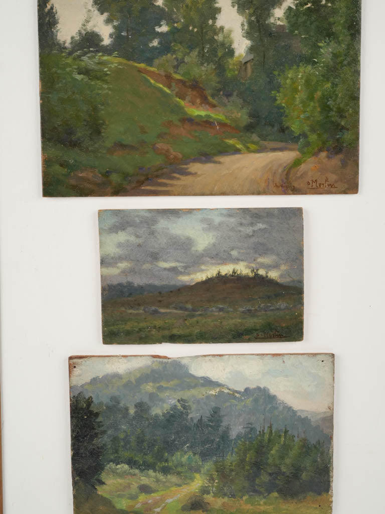 Elegant trio of 19th century landscapes