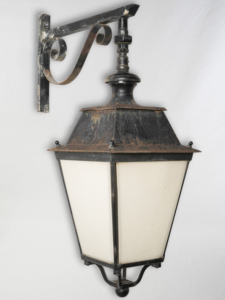 Weathered traditional-style wall lantern
