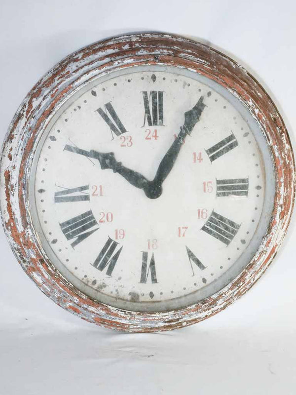 Large antique French clock - cast iron 26½"