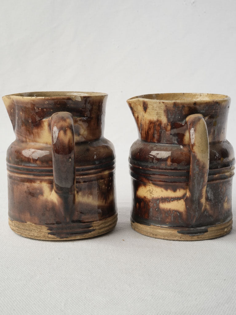 Petite rustic jug pair  