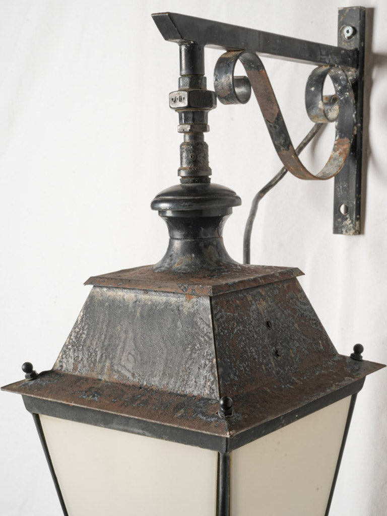 Antique-inspired hexagonal metal lantern