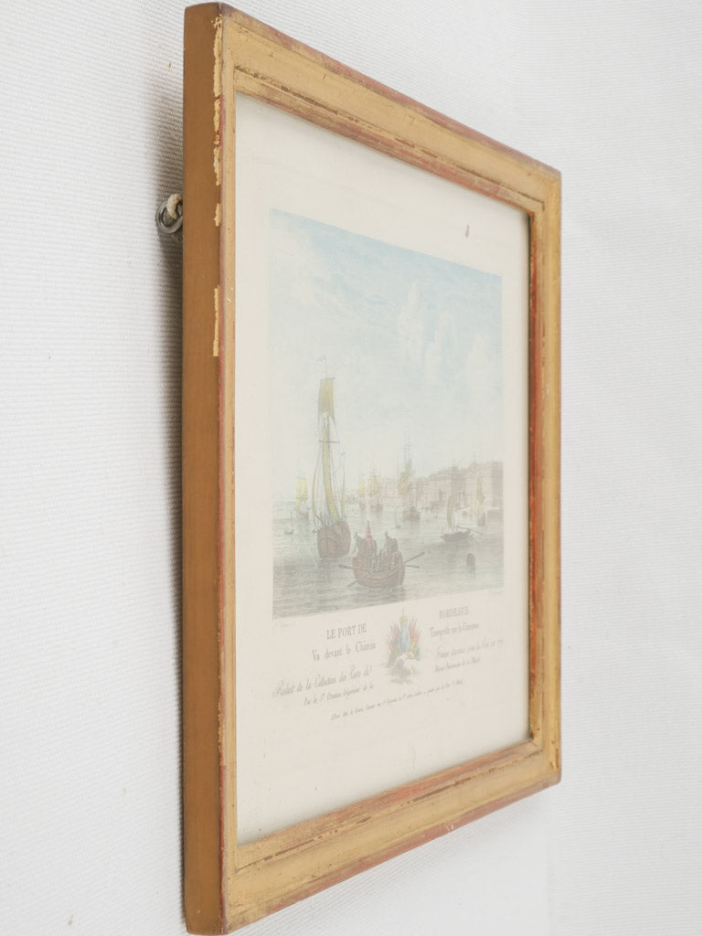 Historic framed French engravings display