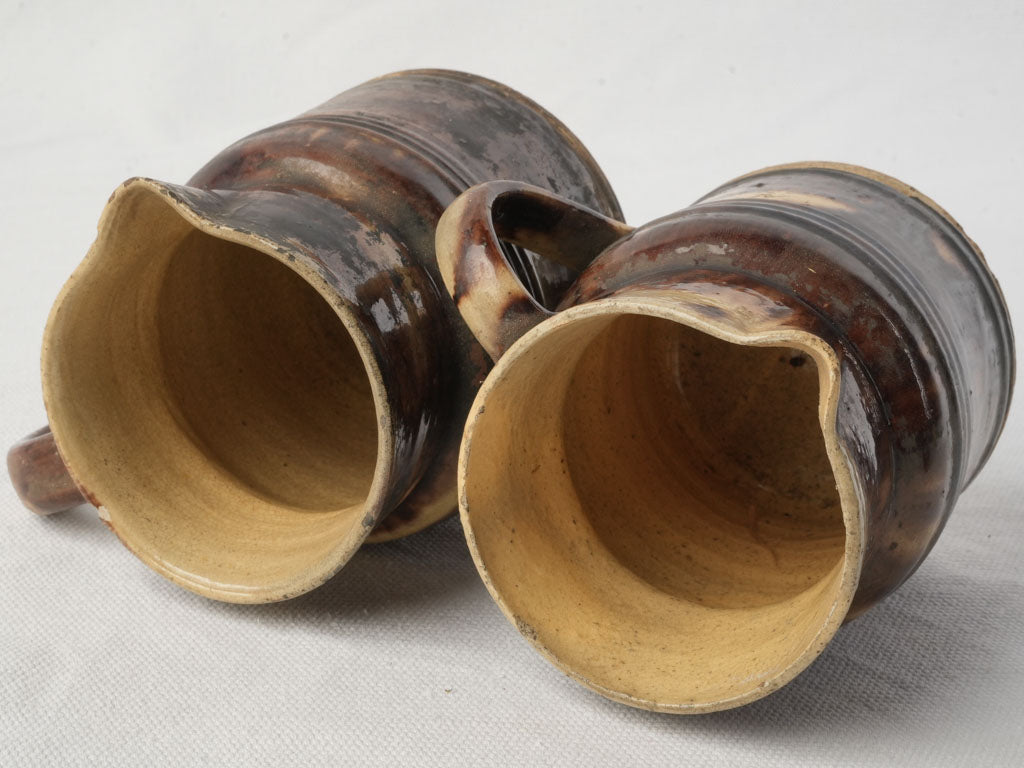 Earthy palette milk jugs  