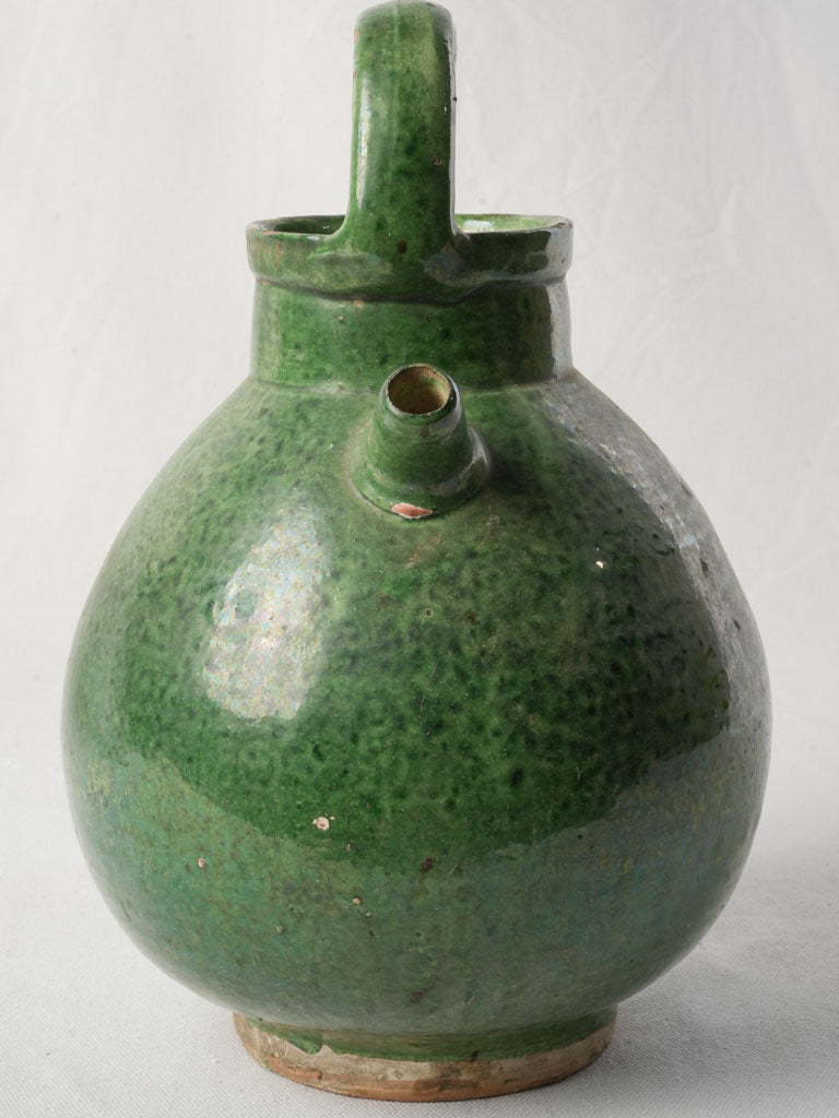 Provençal Terracotta Water Pitcher w/ Green Glaze c. 1900 - 13½"