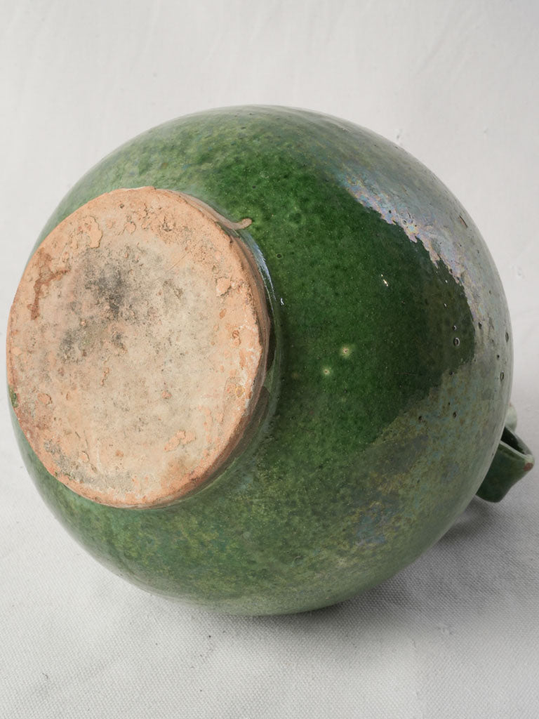 Provençal Terracotta Water Pitcher w/ Green Glaze c. 1900 - 13½"