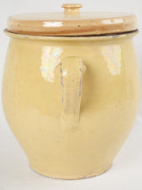 Vintage yellow-glazed French pot