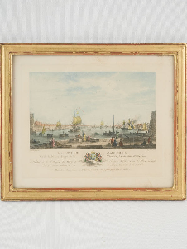 Antique, exquisite nineteenth-century engraving - Le Port de Marseille