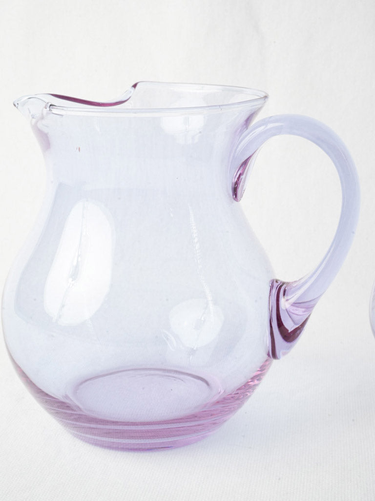 Mid-century lilac stemware collection  