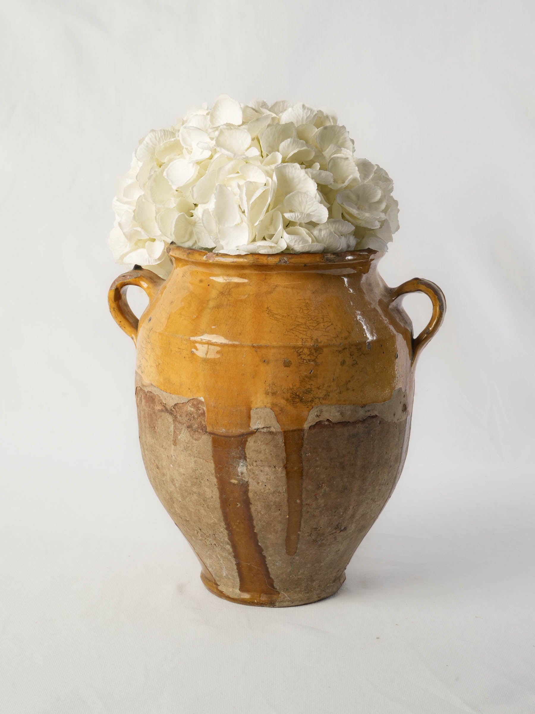 Vintage French mustard-glazed confit vessel  