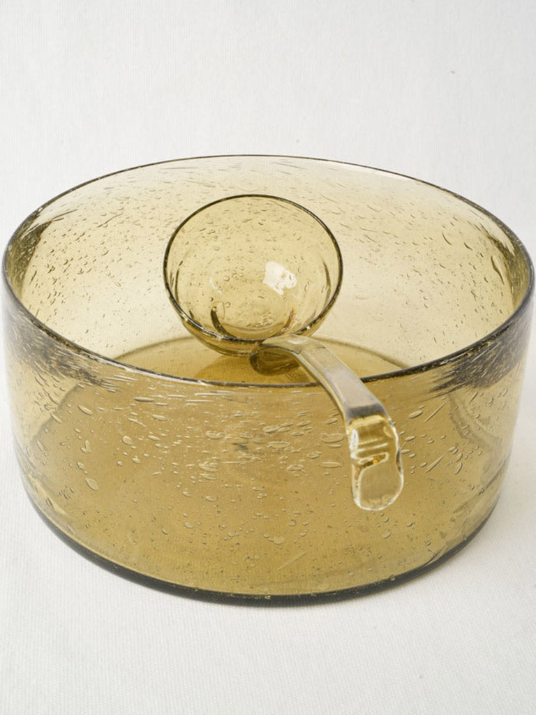 Elegant olive glass server  