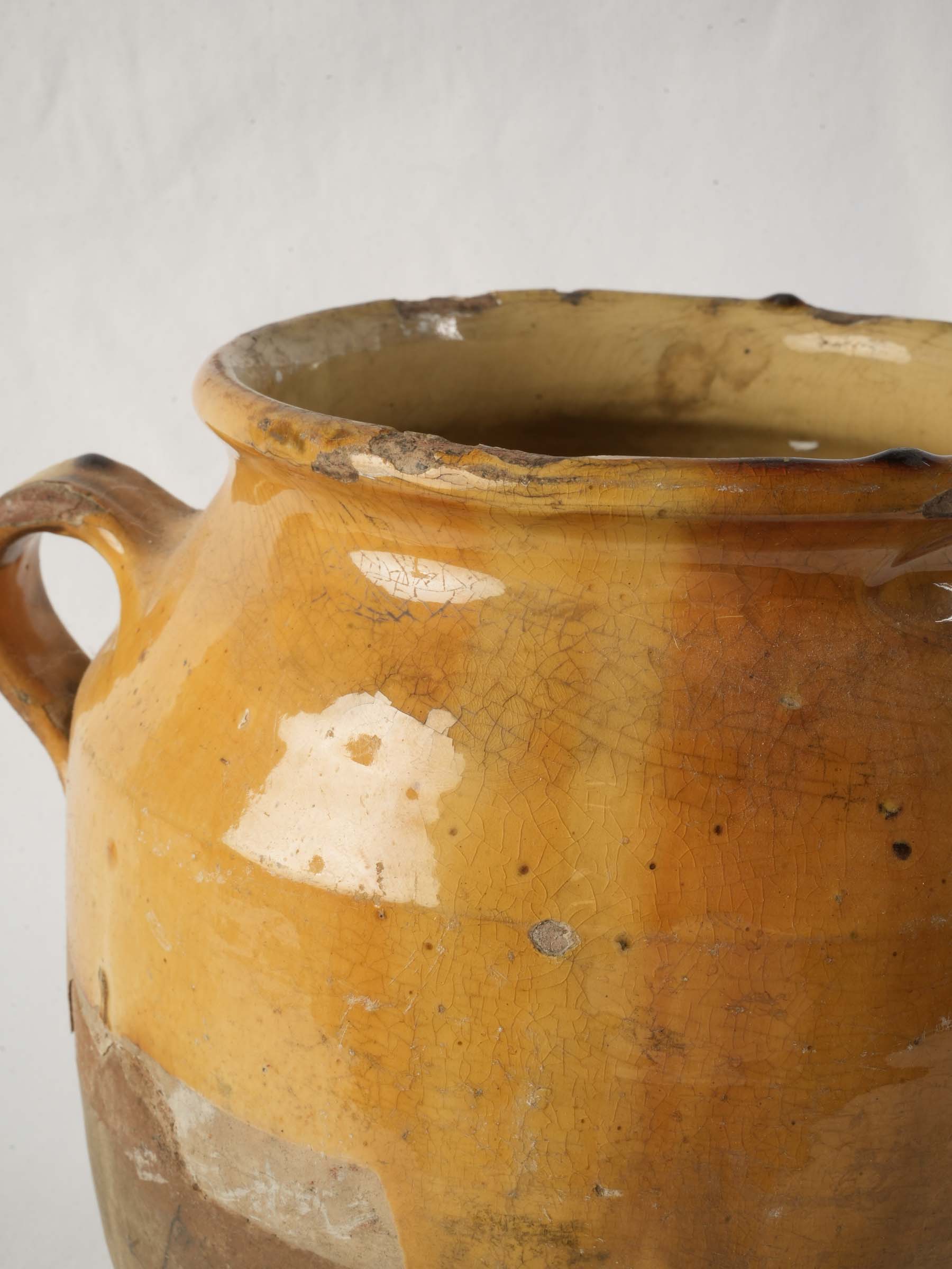 Beautifully patinaed rustic French jar  