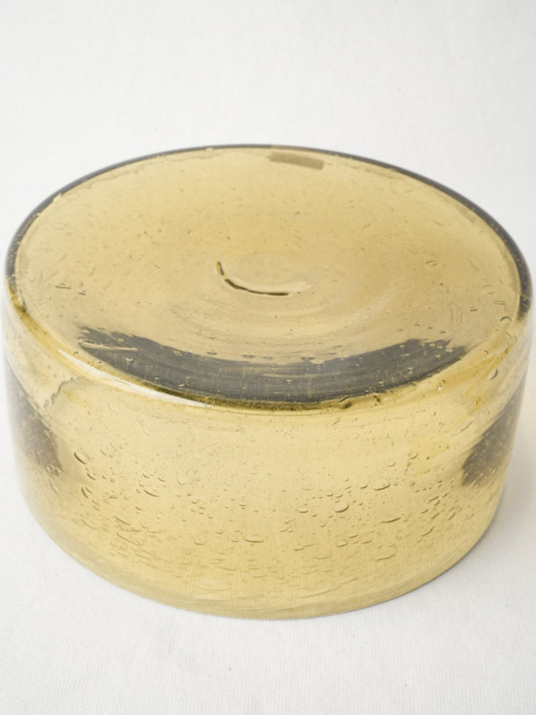 Timeless olive-amber glass vessel  