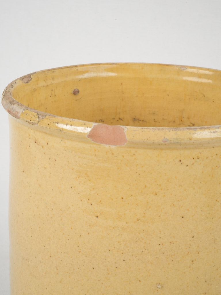 Distressed French ceramic collector's pot