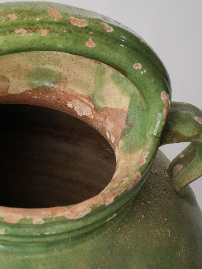 Provençal Green Glazed Cruche From The Late 19th Century - 11¾"