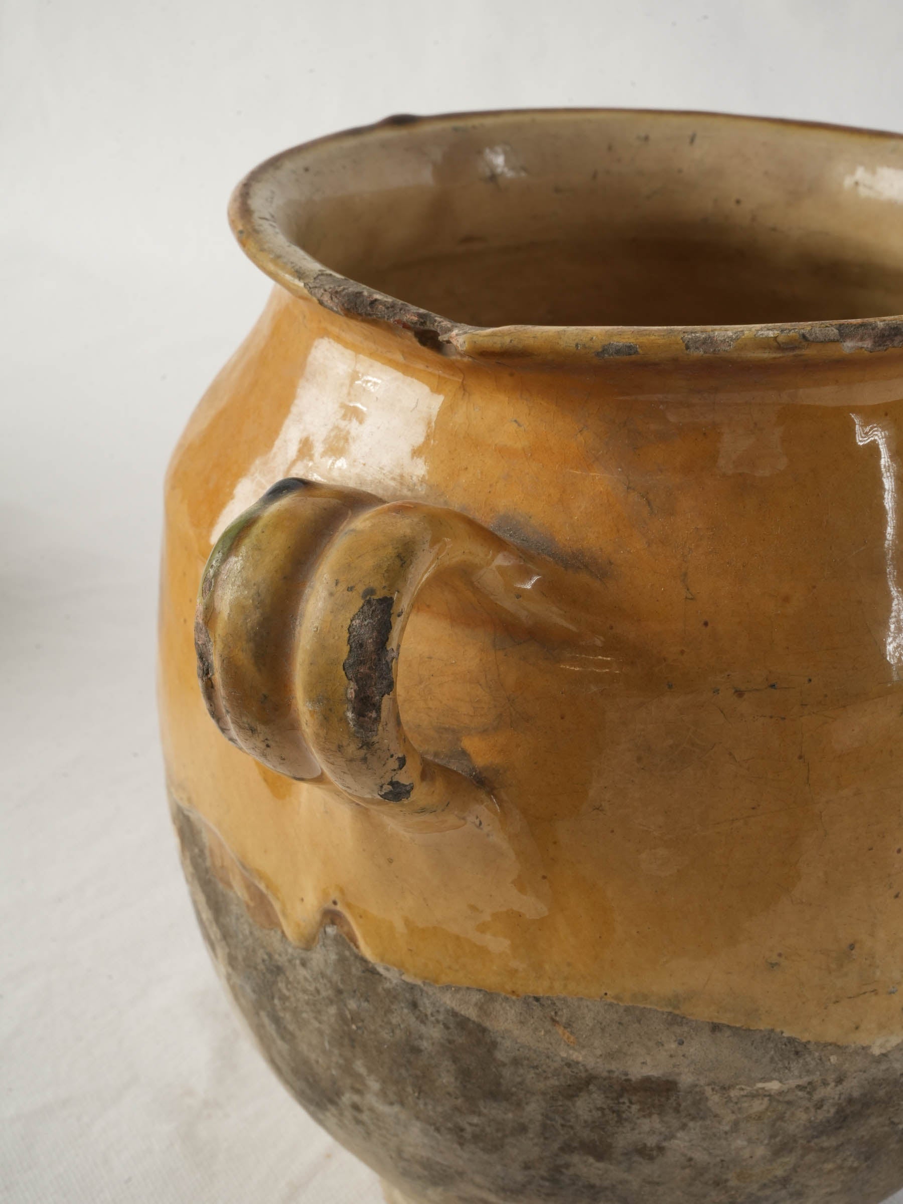 Textured patina French confit pot