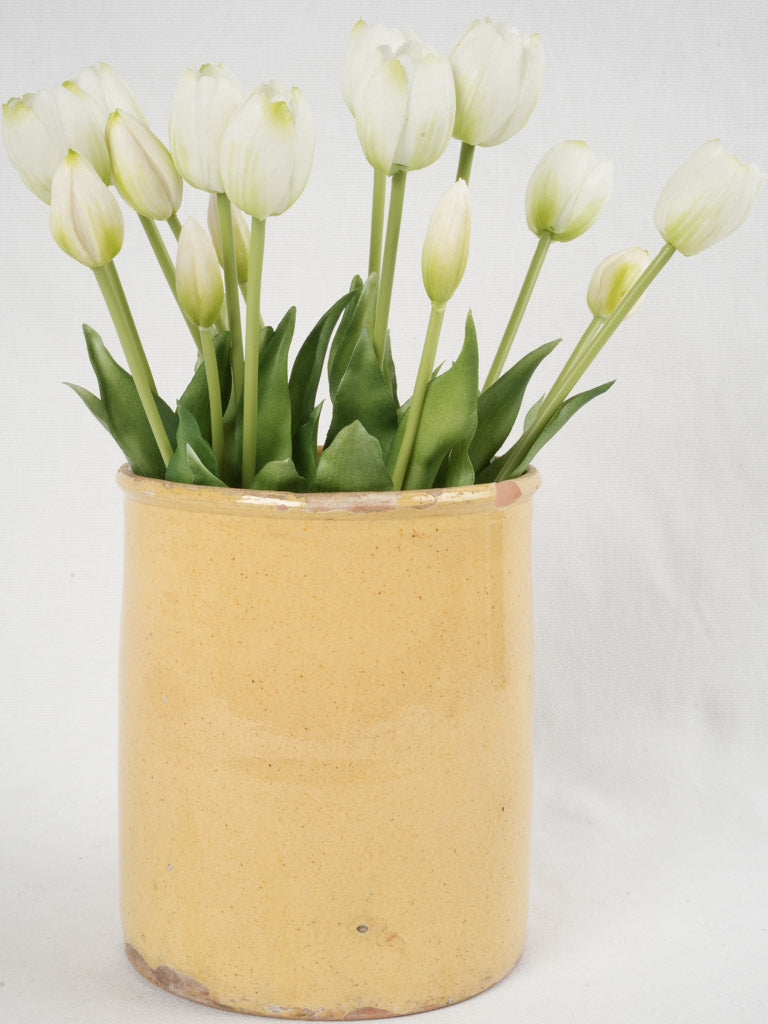 Vintage ceramic sunny yellow utensil holder