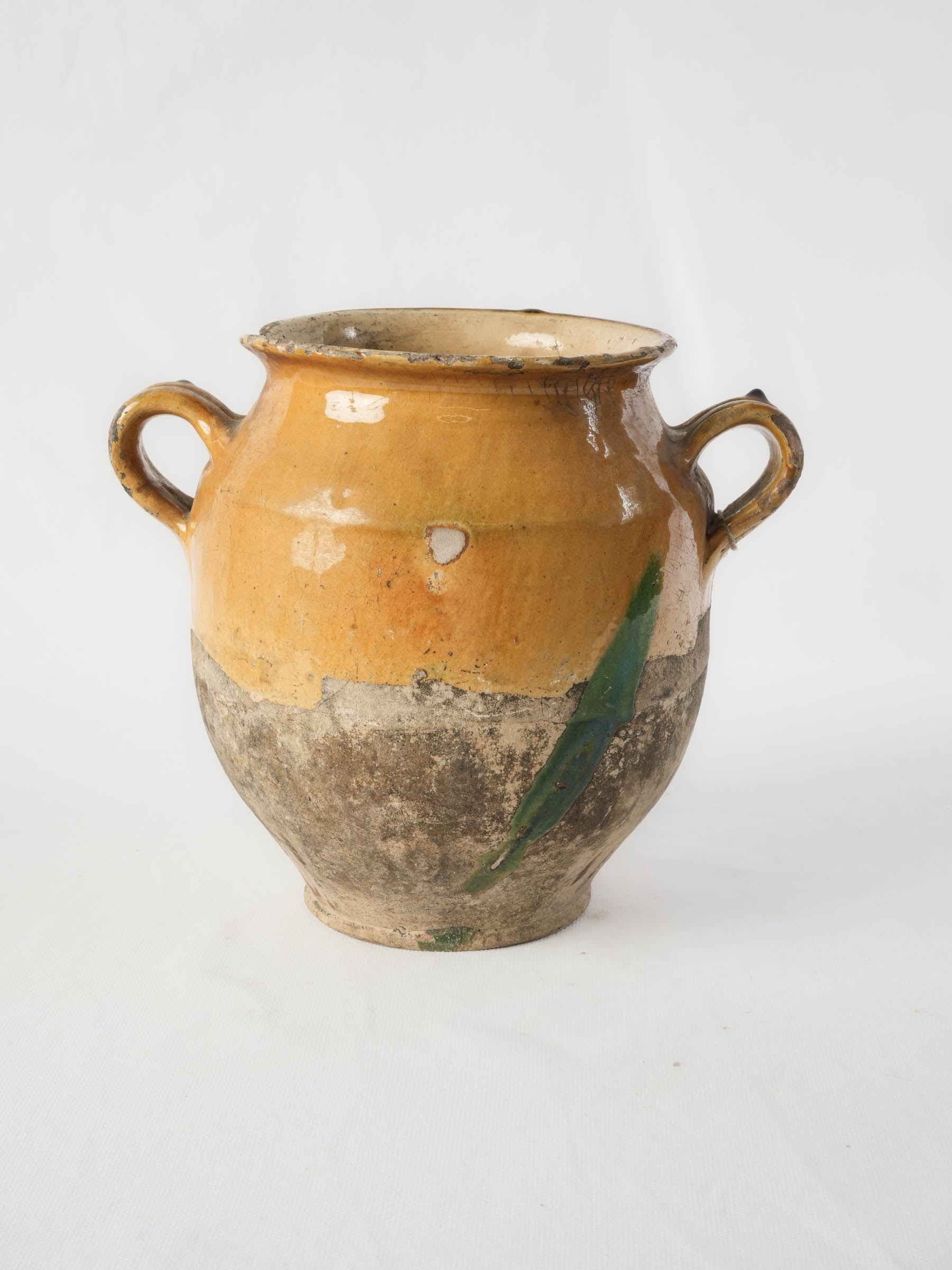 Antique rustic confit pot