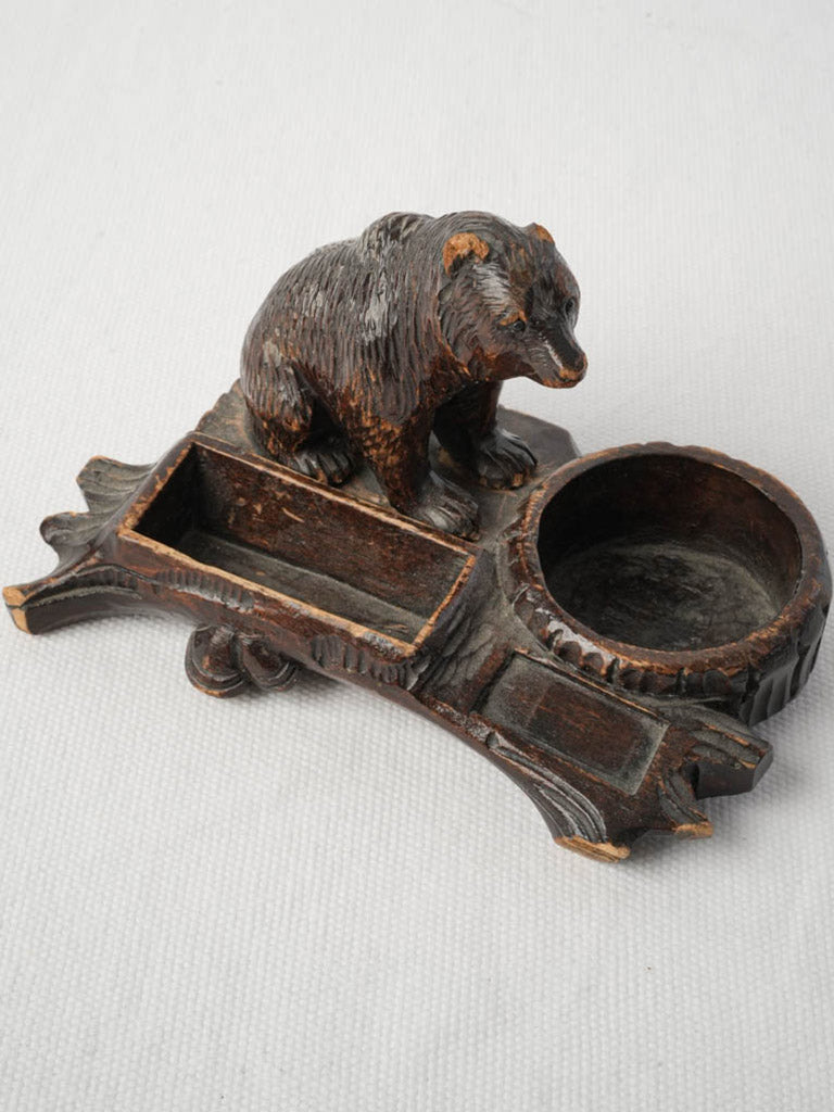Vintage Swiss Black Forest inkwell  