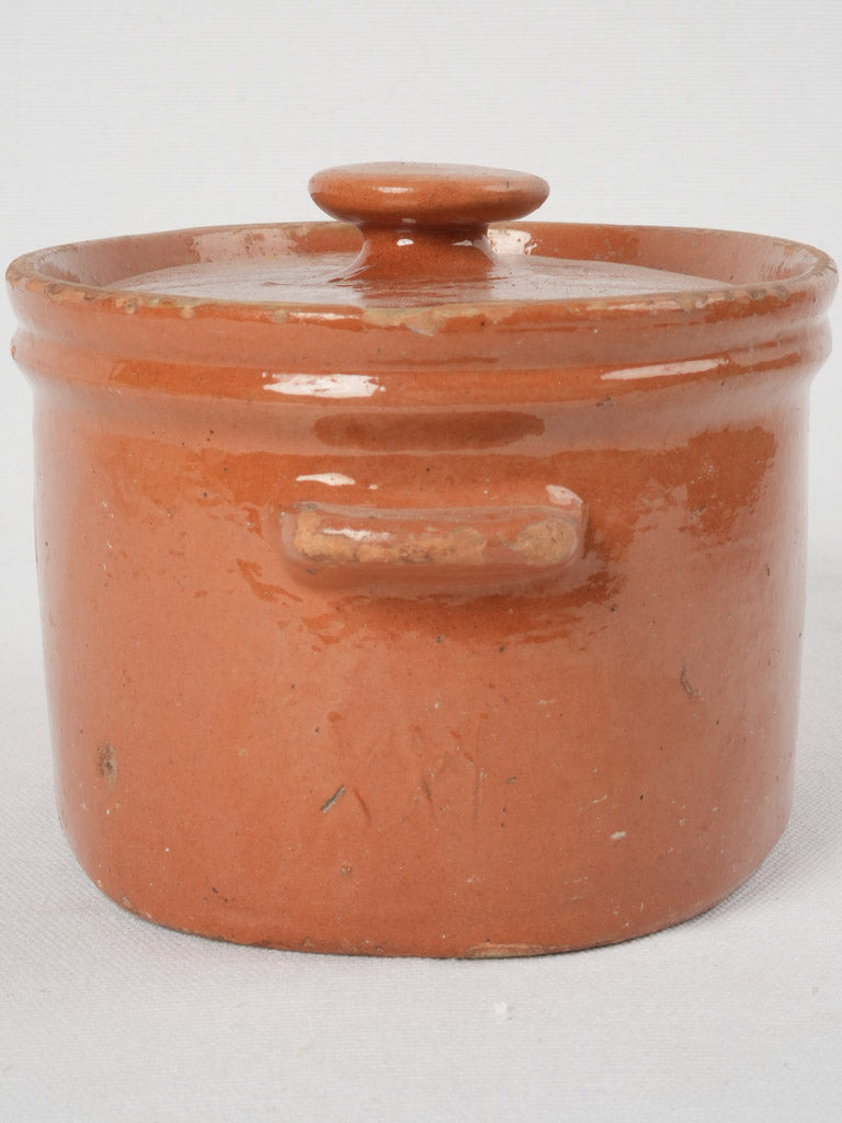 Handcrafted ear-handled terracotta soup tureen