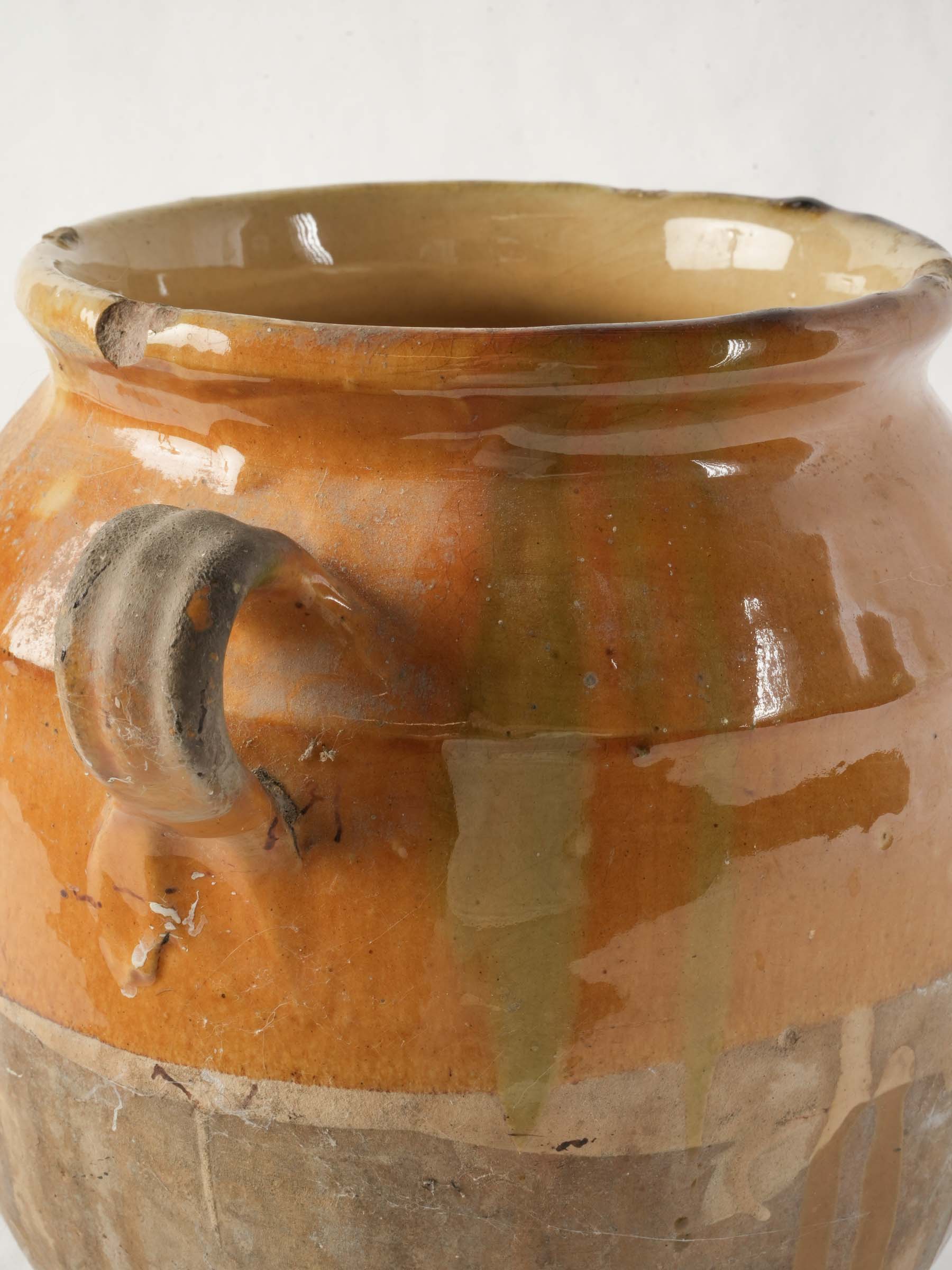 Distinctive olive-green glazed pot