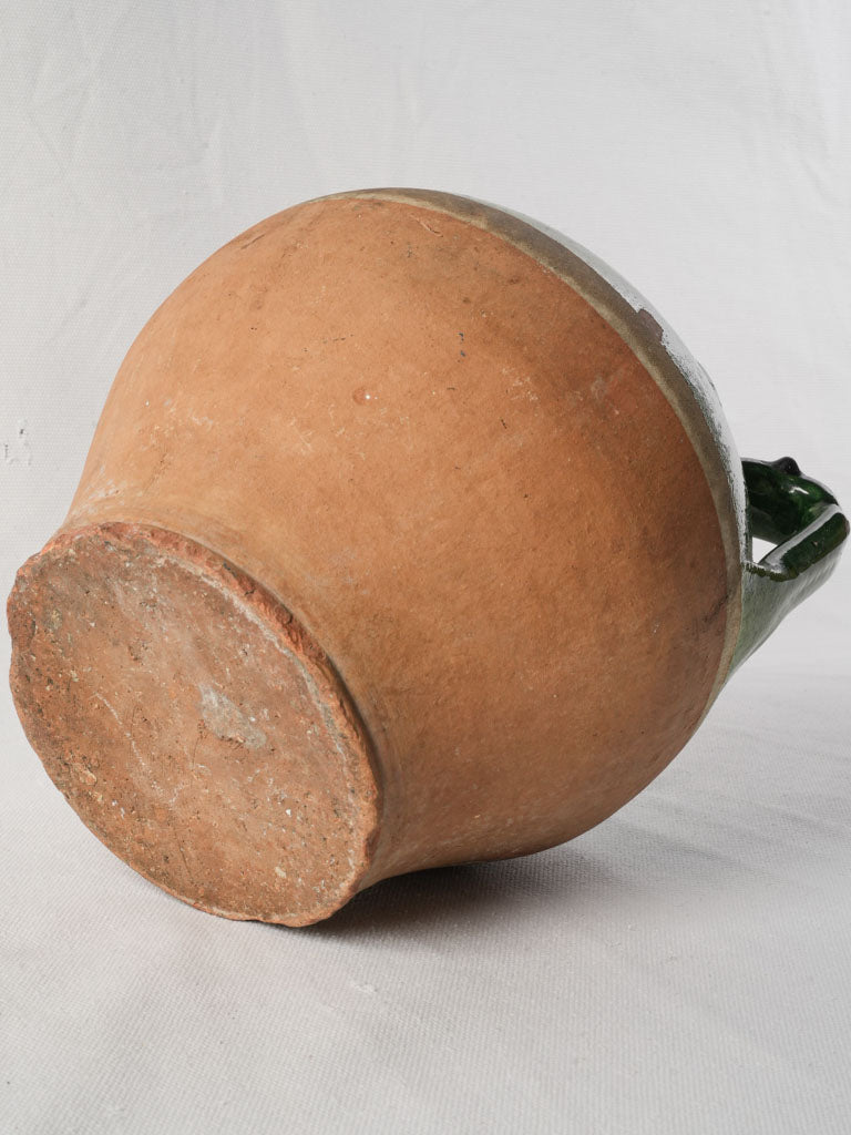 Rustic Provençal Terracotta Jug w/ Double Handle Circa 1900 - 10¼"