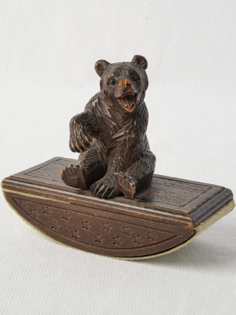 Late 19th Century Black Forest Bear  Rocker Blotter - 4¼"
