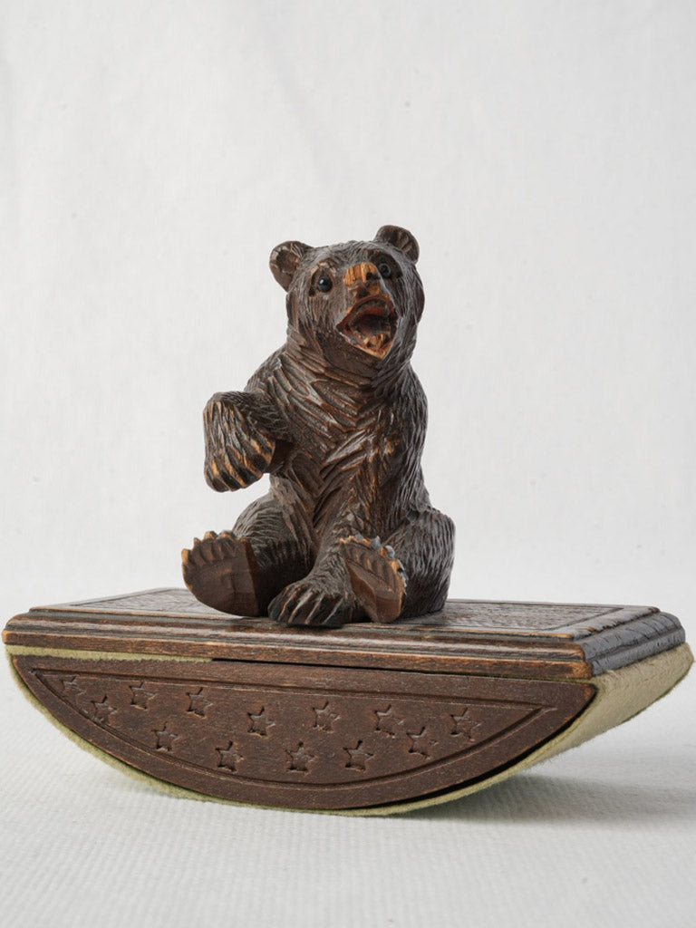 Vintage linden wood mountain decor