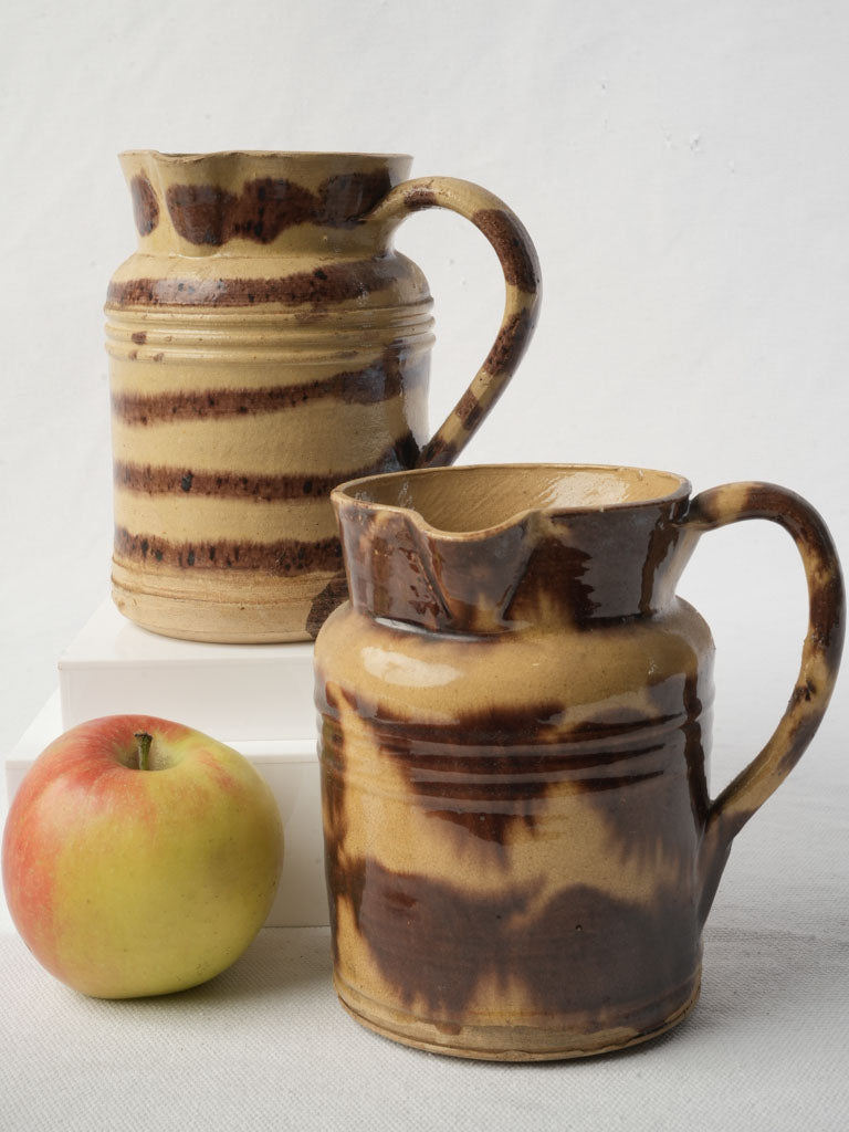 Vintage French pottery pitchers  