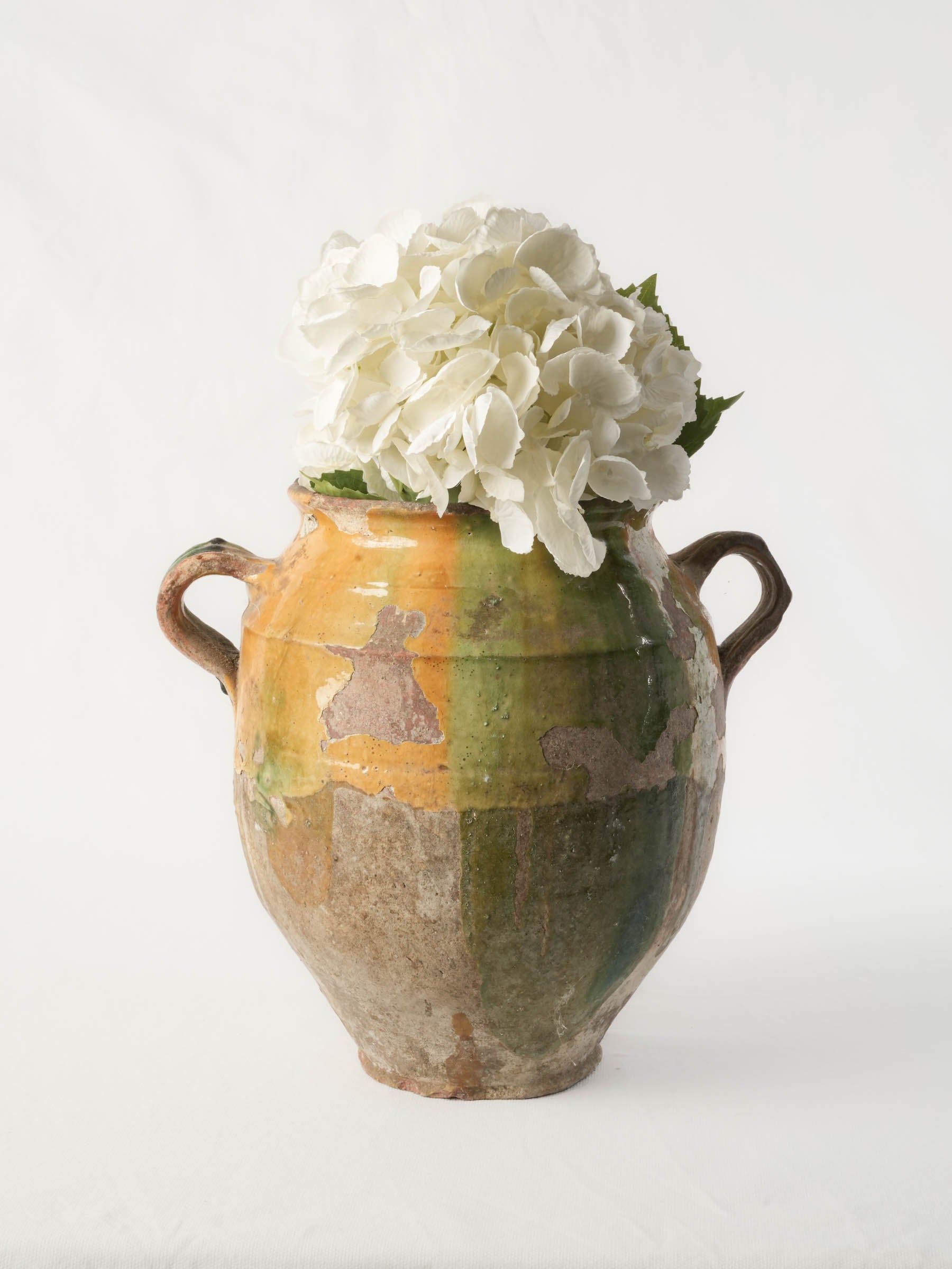 Variegated-glaze handcrafted pottery vase