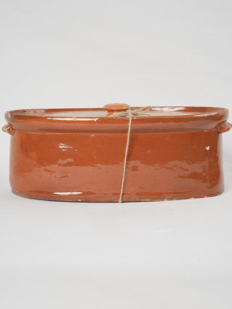Rustic 19th-century terracotta tureen