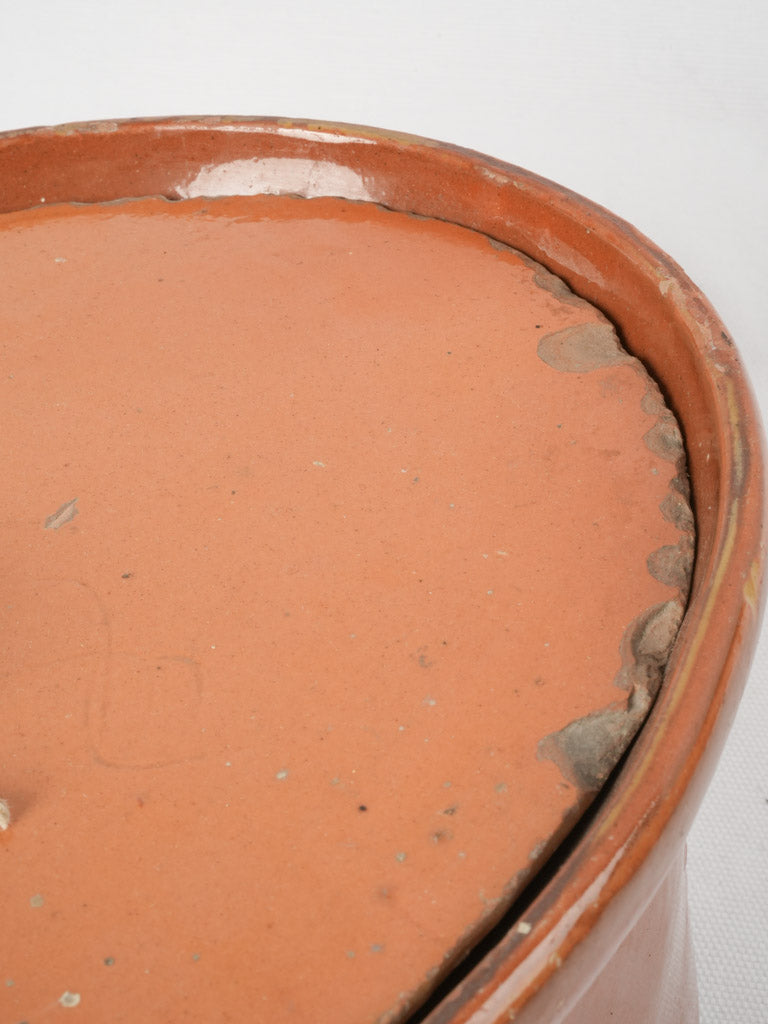 Glazed earthenware French cassoulet tureen