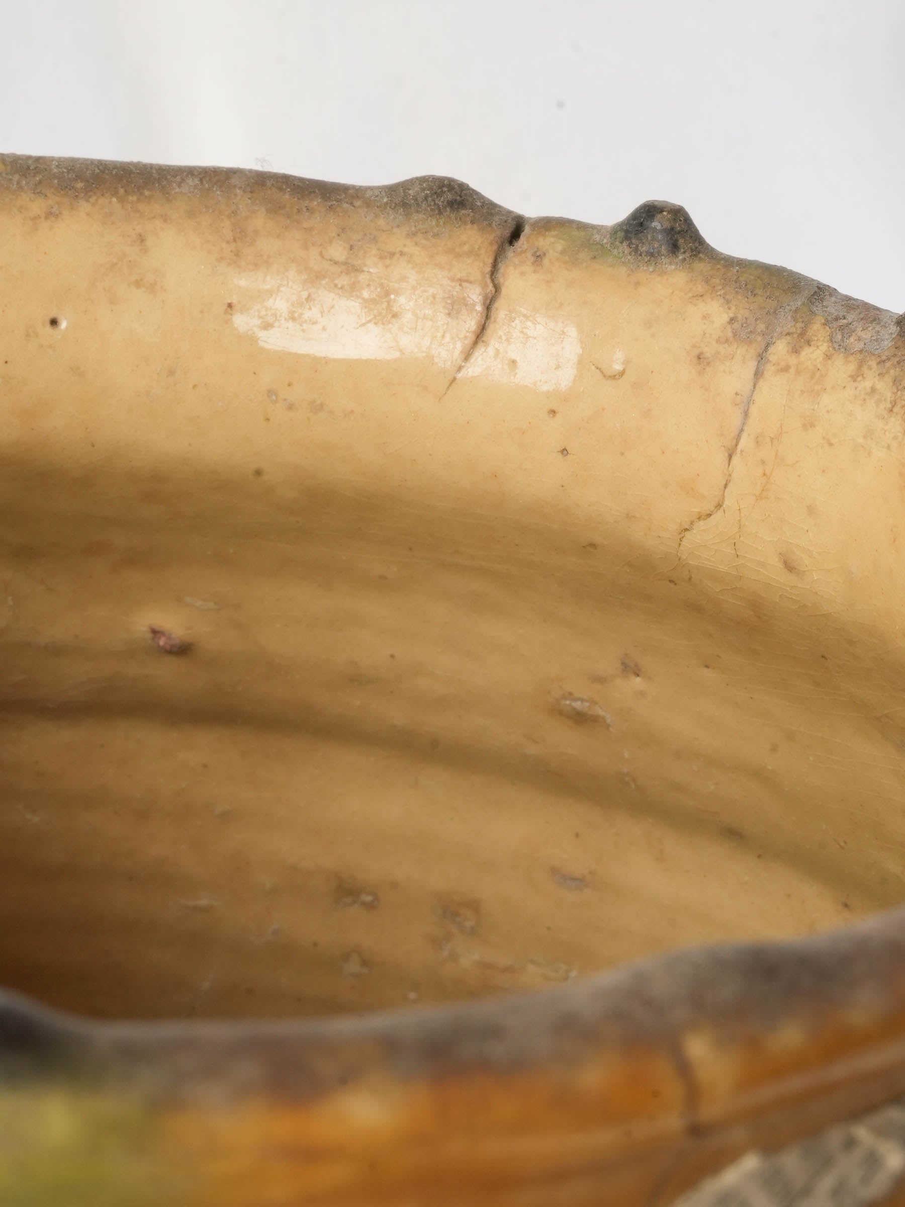 Patina-rich handcrafted decorative urn