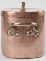 Historical culinary copper stew pan