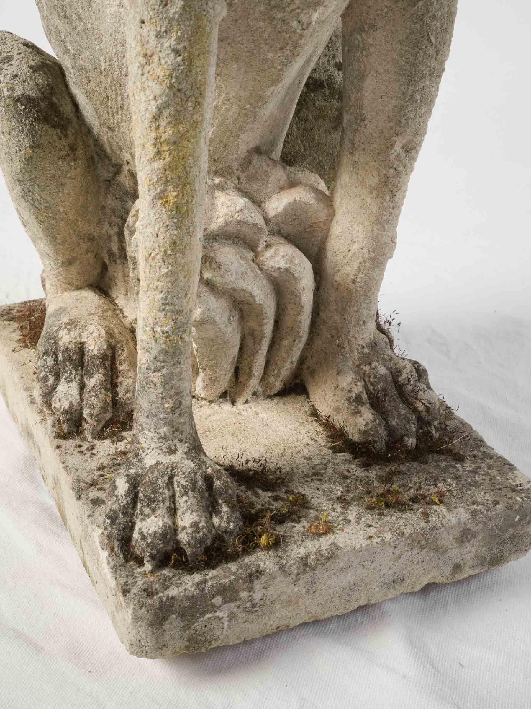 Sculptural serene stone estate figure  