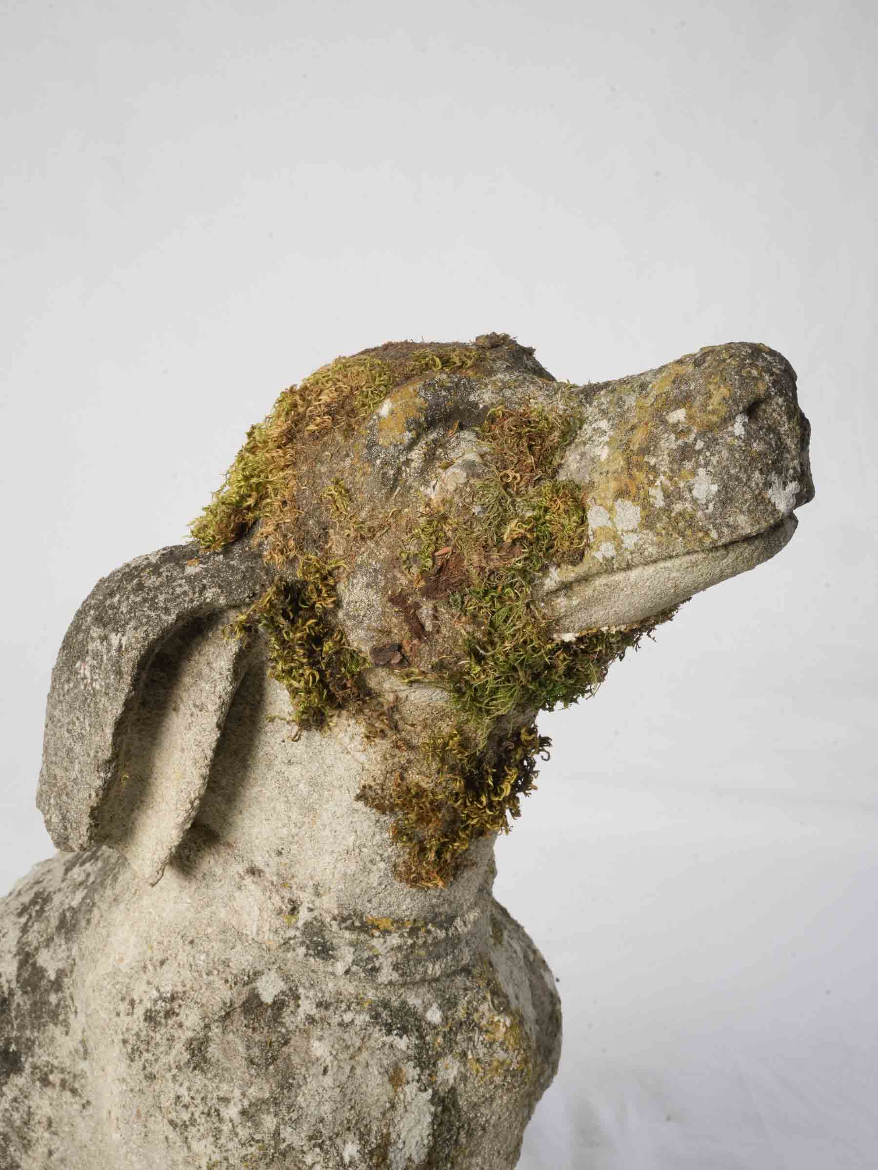Rustic 20th-century stone hound  