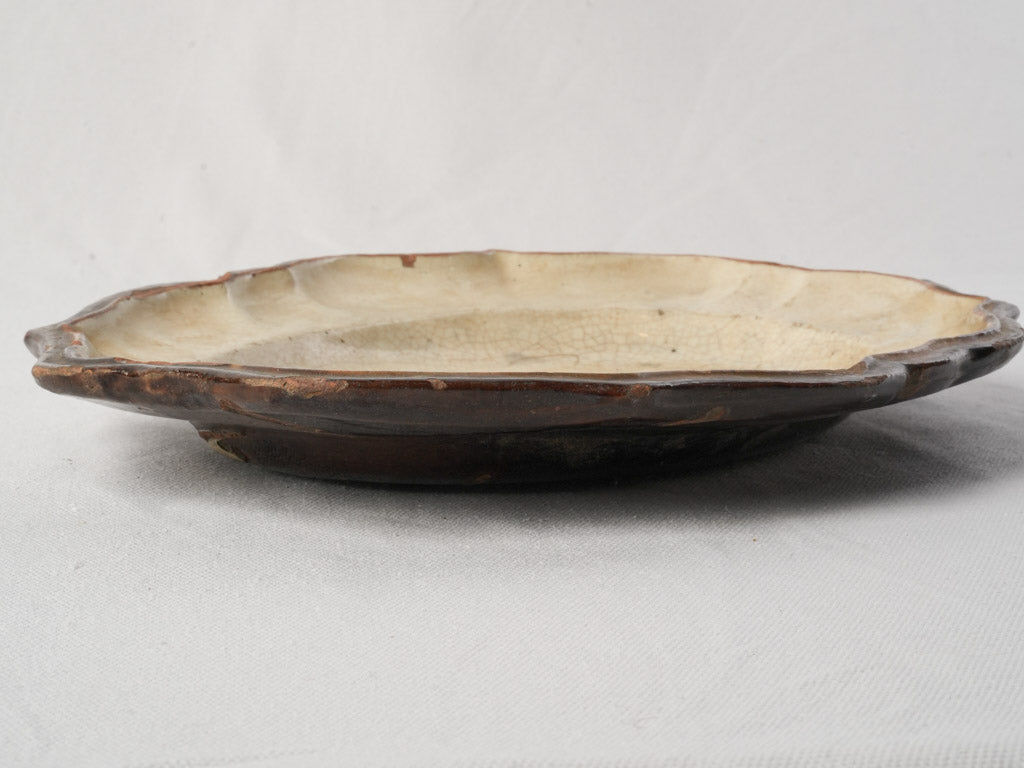 Late 19th Century French Cul Noir Meat Carving Platter - 13"