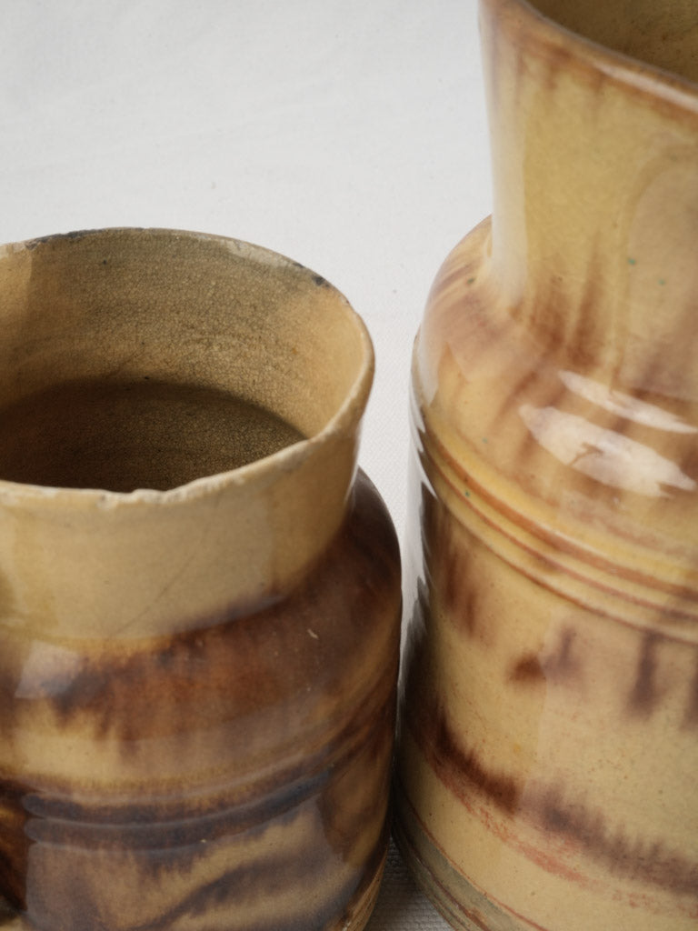 Authentic vintage pottery pitchers