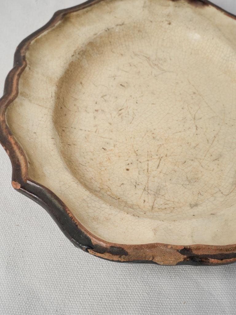 Late 19th Century French Cul Noir Meat Carving Platter - 13"
