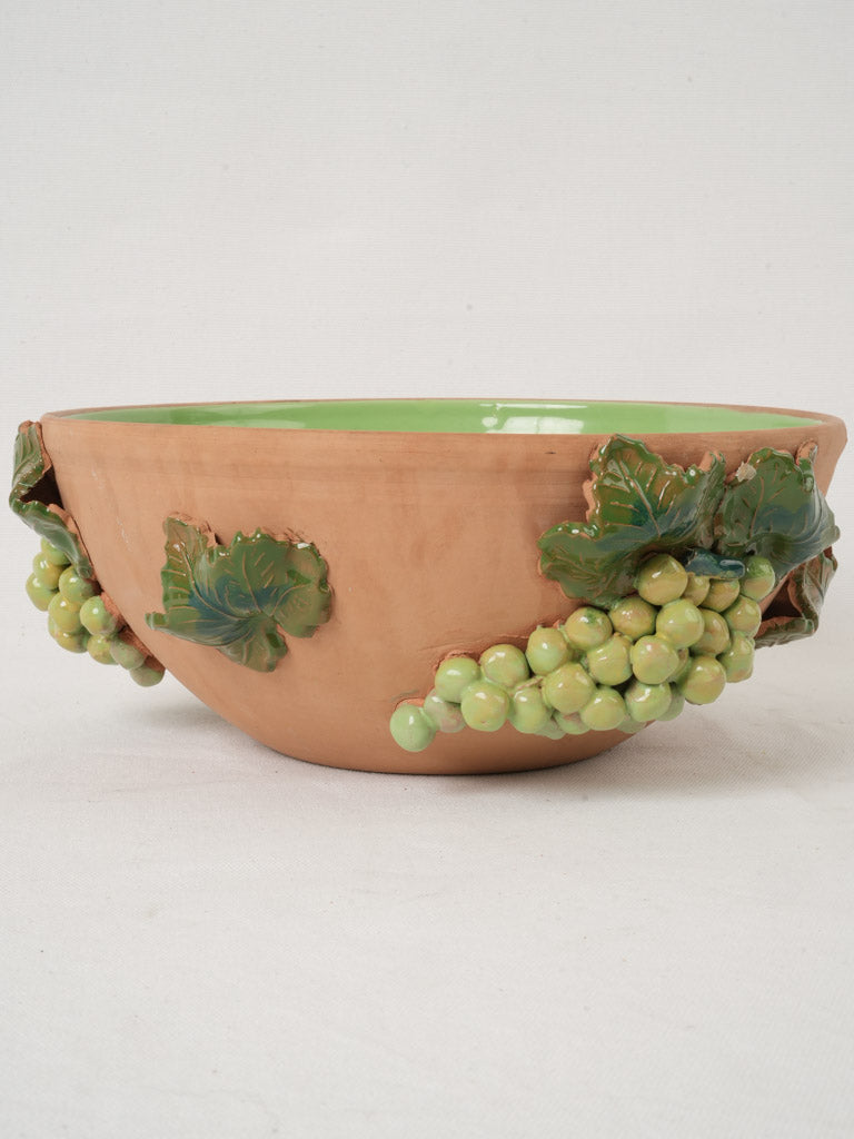 Lustrous green interior display bowl  