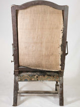 Louis XIV medical reclining chair w/ tapestry