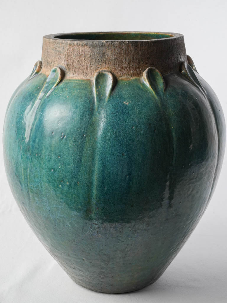 Elegant glazed terracotta art piece  