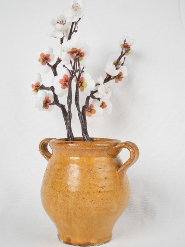 Ocher-colored Mid-century Provencal flower vase