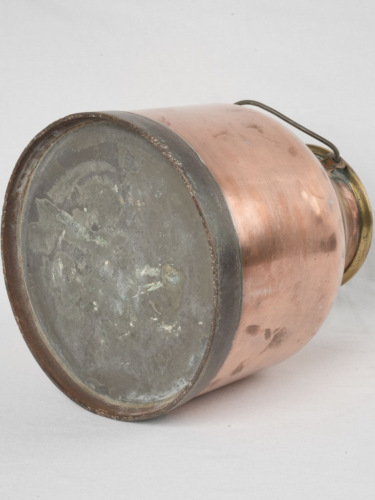 Shabby-chic French copper pail