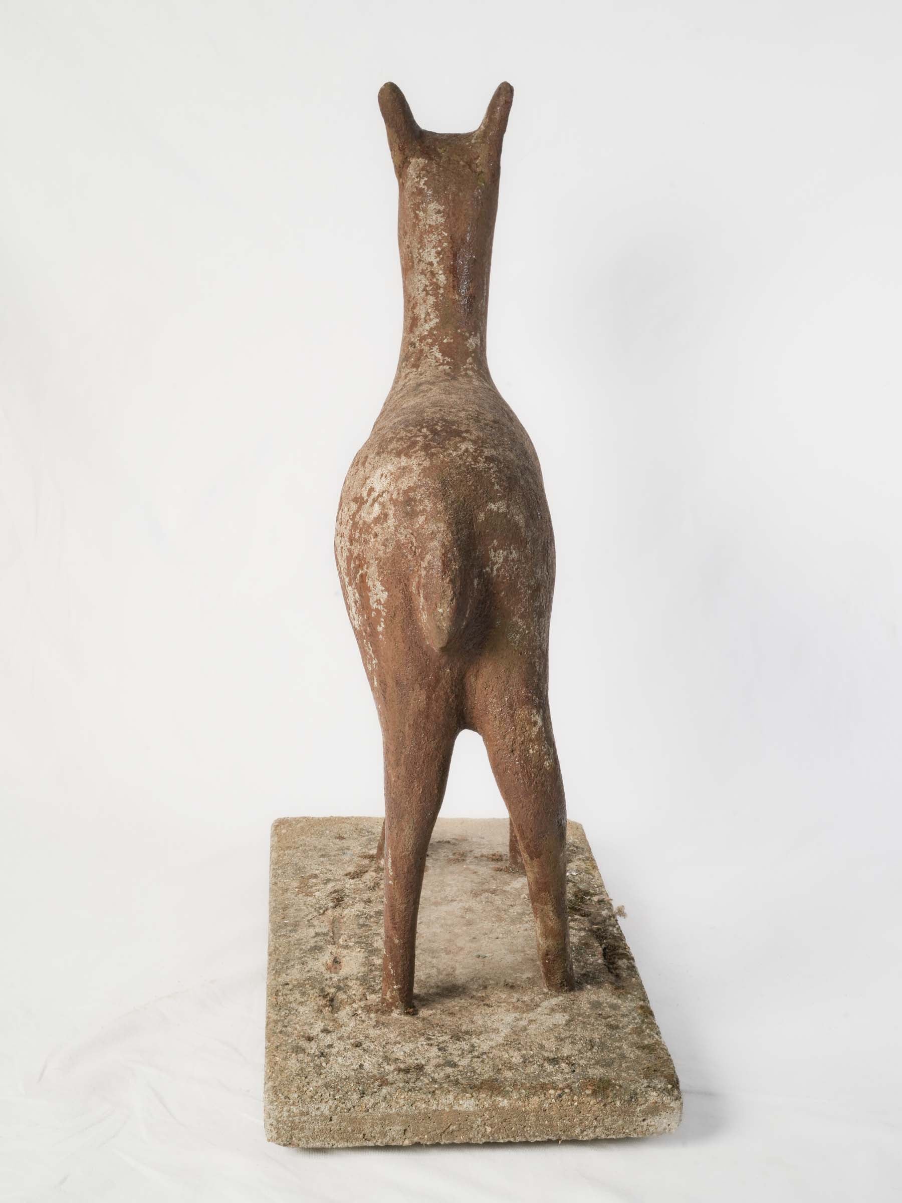 Elegant stylized French doe figure  