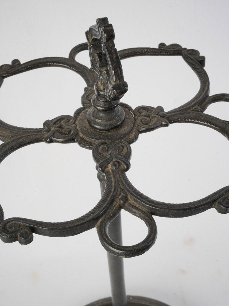 Slender decorative entryway umbrella stand