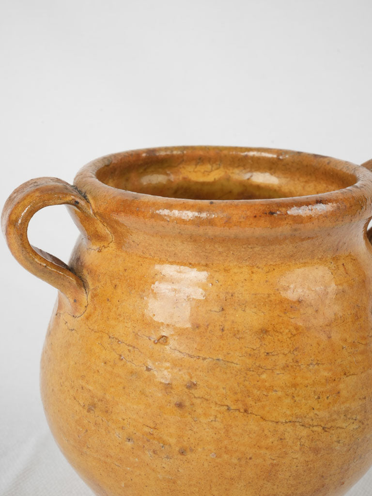 Antique French glazed Provencal confit pot