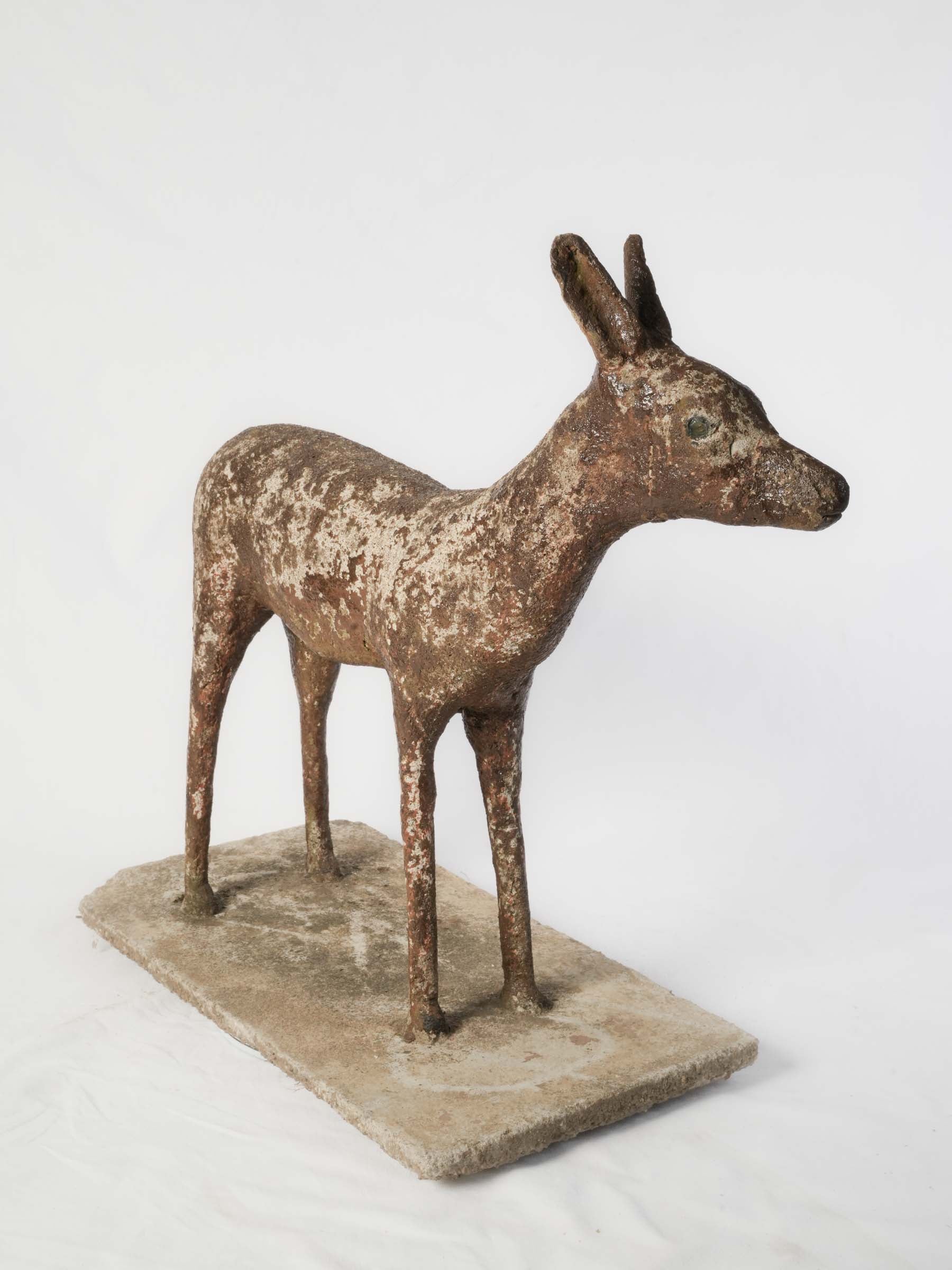 Rustic mid-century garden sculpture