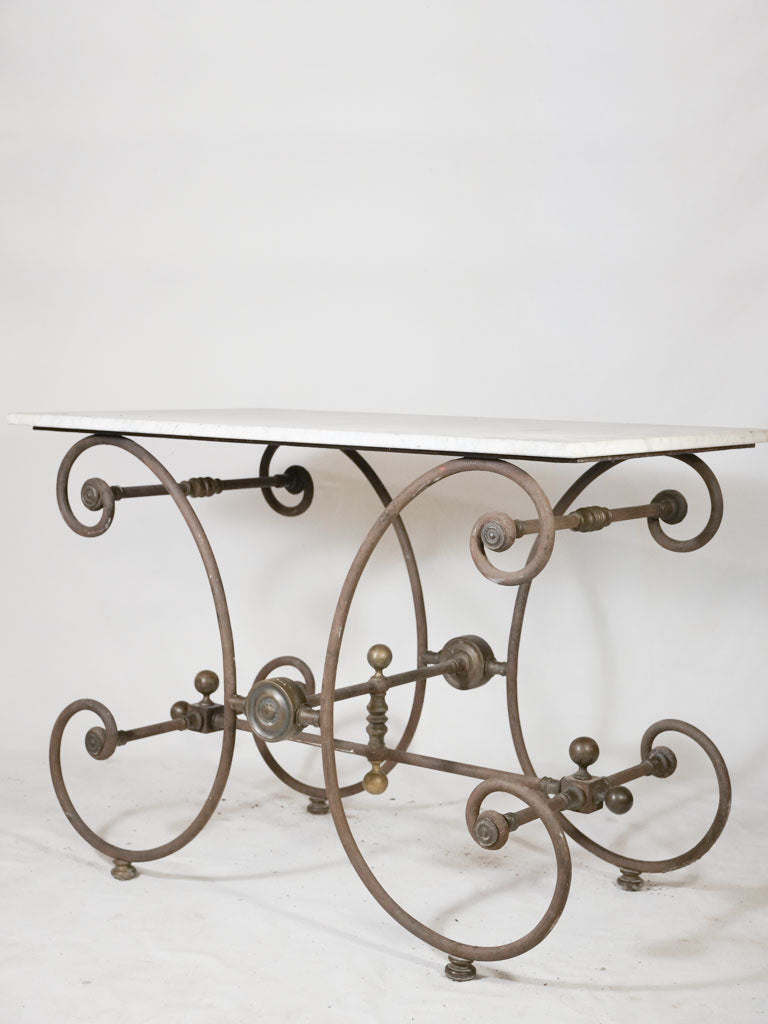 19th century marble butchers table - J. Marechal Paris 43¼" x 25½"