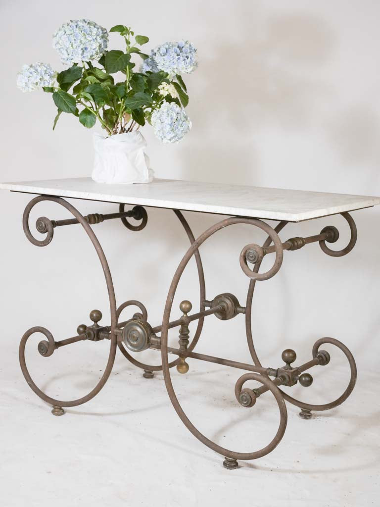 19th century marble butchers table - J. Marechal Paris 43¼" x 25½"